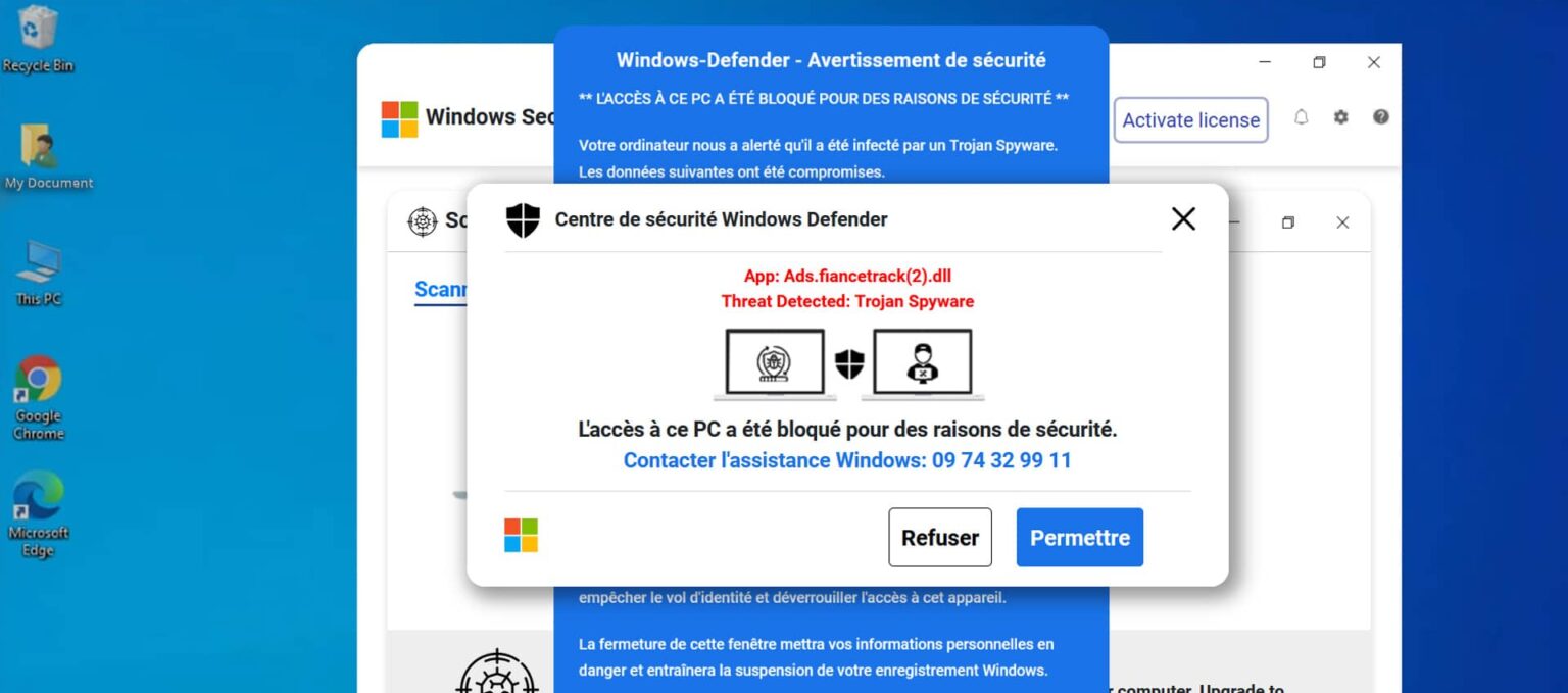 Attention Larnaque Lacc S Votre Pc A T Bloqu Pour Des