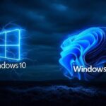 Windows 10 VS Windows 11 et des éclairs ( crédit : AlexI Grok )